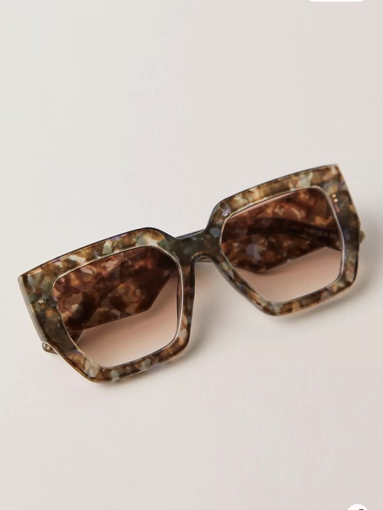 Free People Accessories - Free People Bel Air Oversized Square Sunglasses in Camo